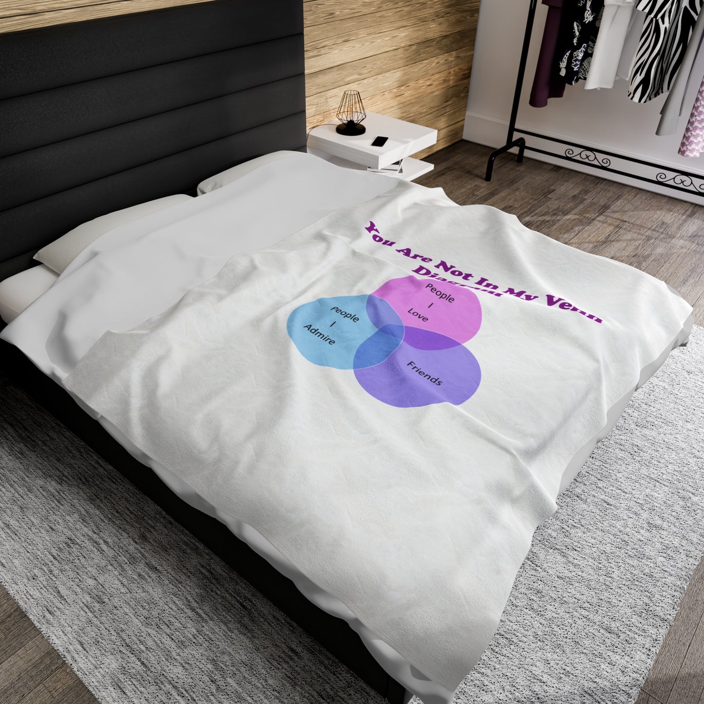 You Are Not In My Venn Diagram Blue / Purple Plush Blanket