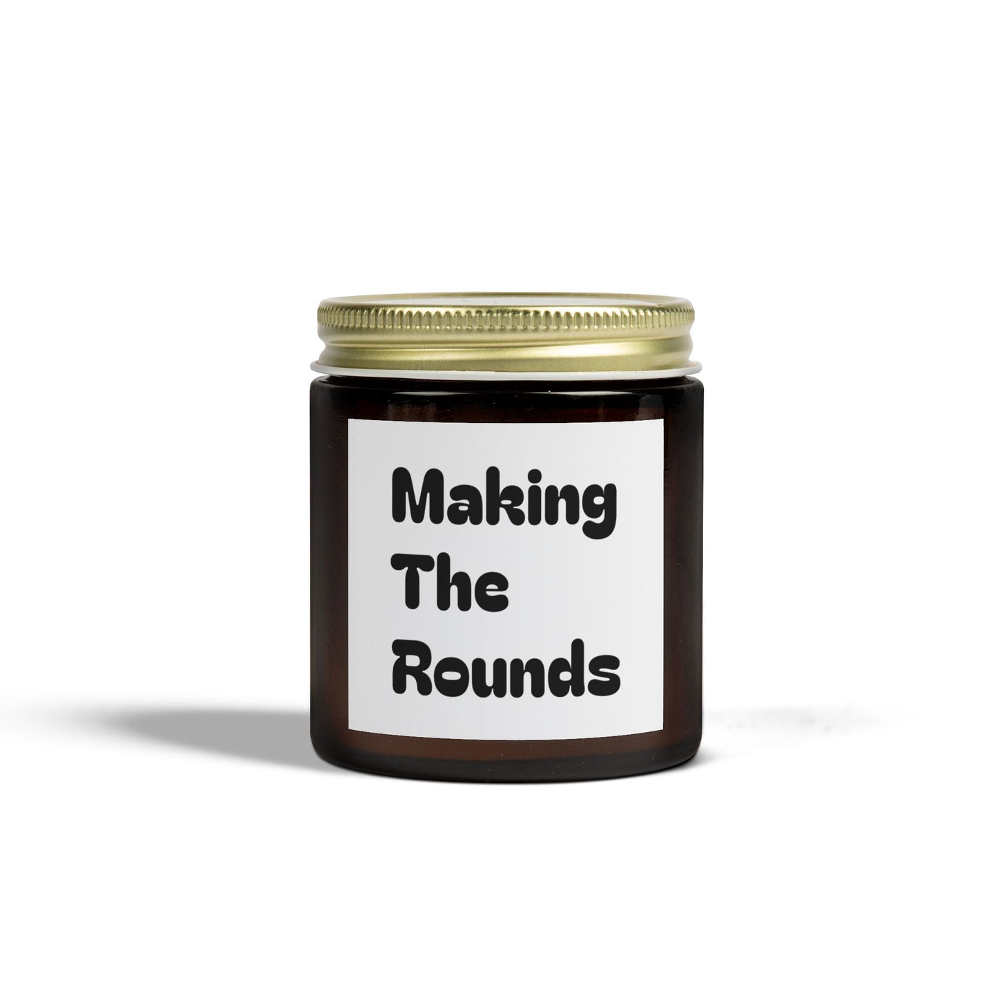 Making The Rounds Black Scented Candles, Coconut Apricot Wax (4oz, 9oz)