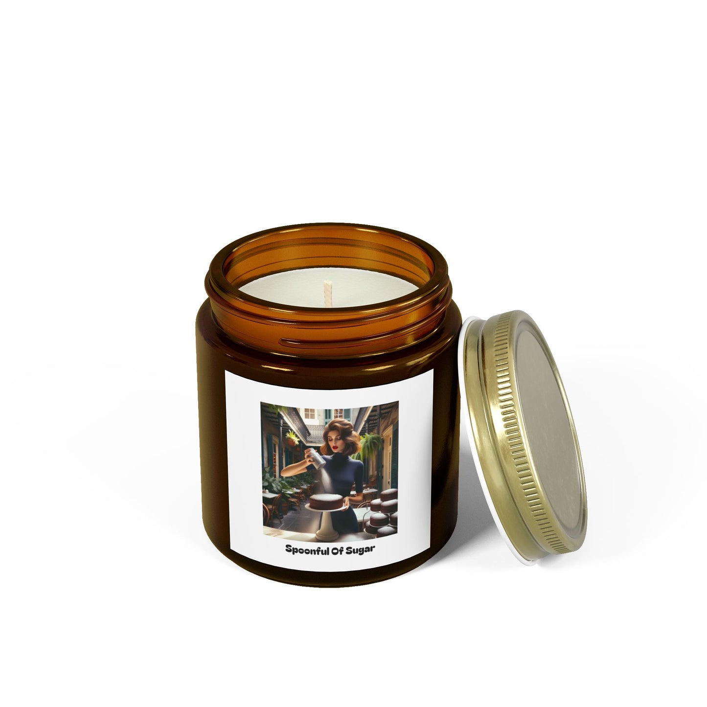 Spoonful Of Sugar Scented Candles, Coconut Apricot Wax (4oz, 9oz)