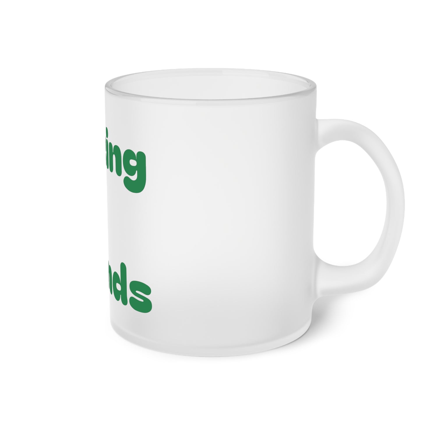 Making The Rounds [Green] Frosted Glass Mug