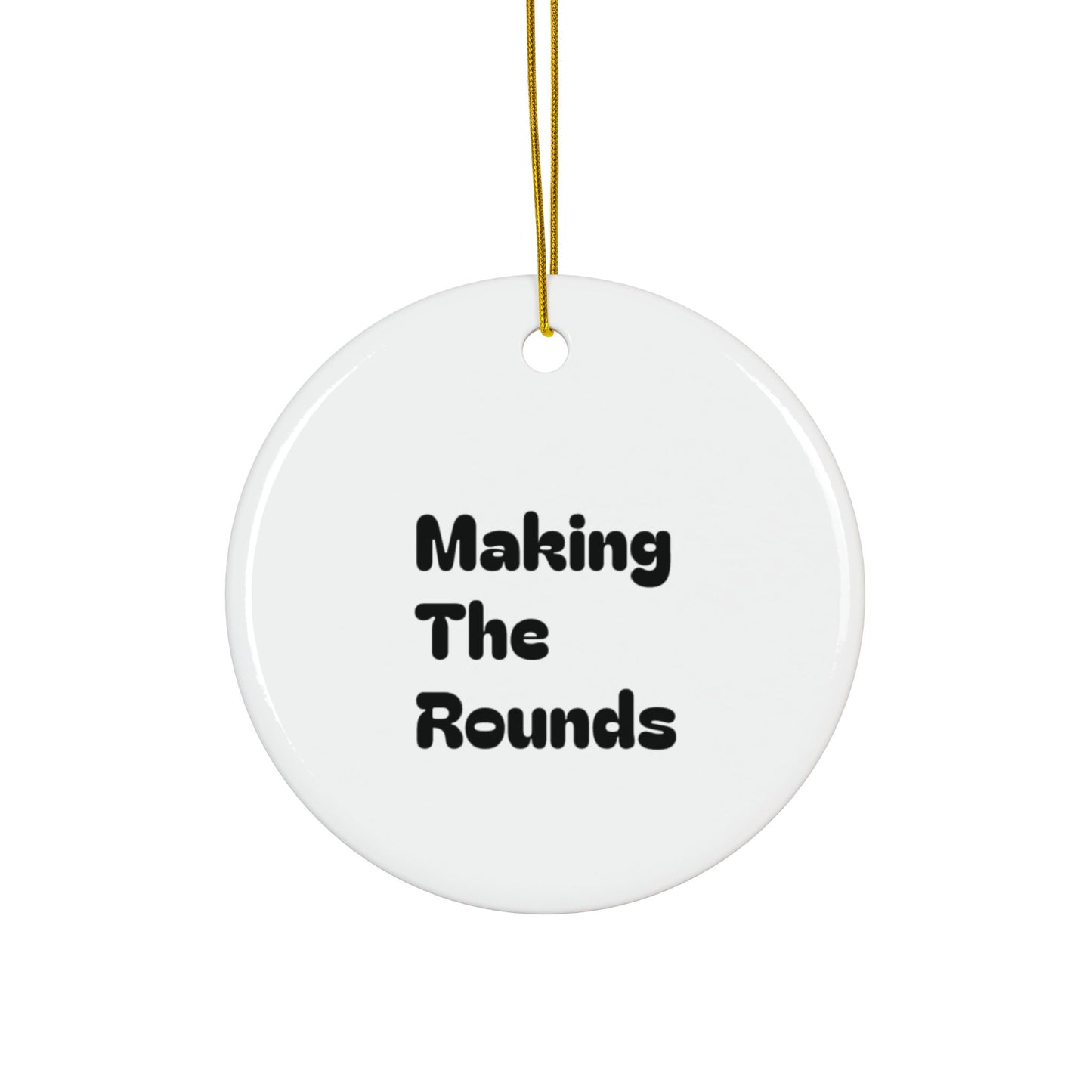 Making The Rounds Black Ceramic Ornaments, 2-Side Print, (1pc, 3pcs, 5pcs, 10pcs)