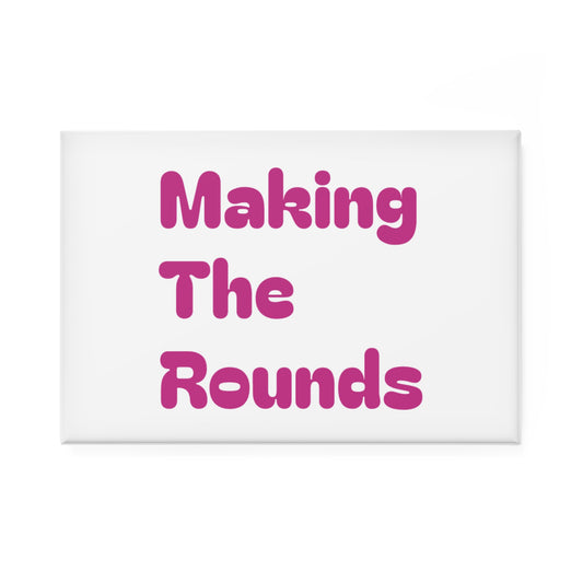 Making The Rounds Pink Button Magnet, Rectangle (1 & 10 pcs)