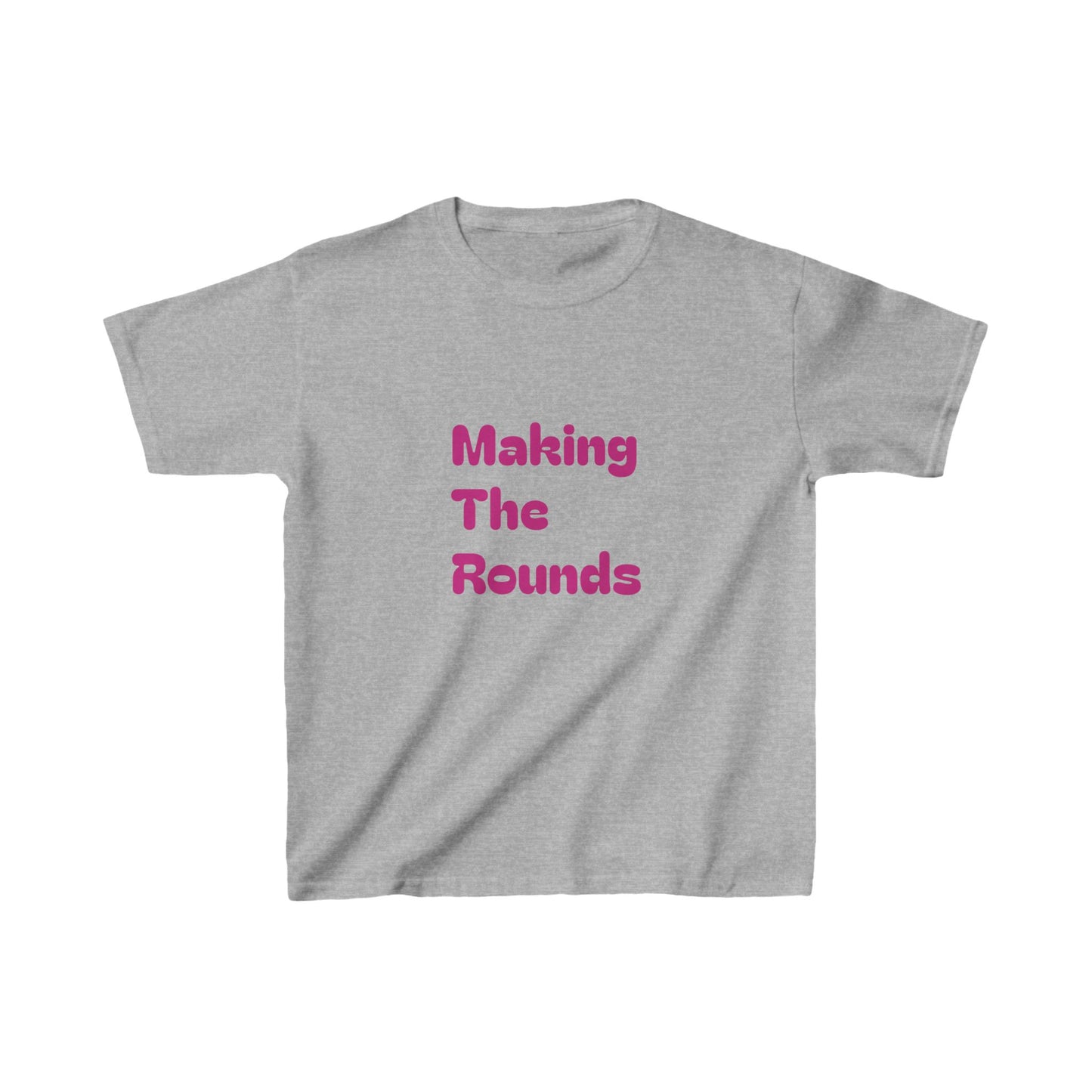 Making The Rounds Pink Kids Heavy Cotton™ Tee