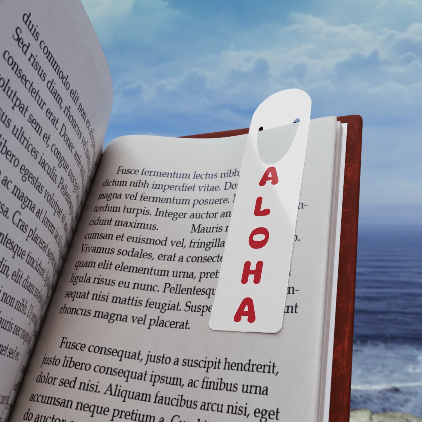 Aloha Bookmark -- Red