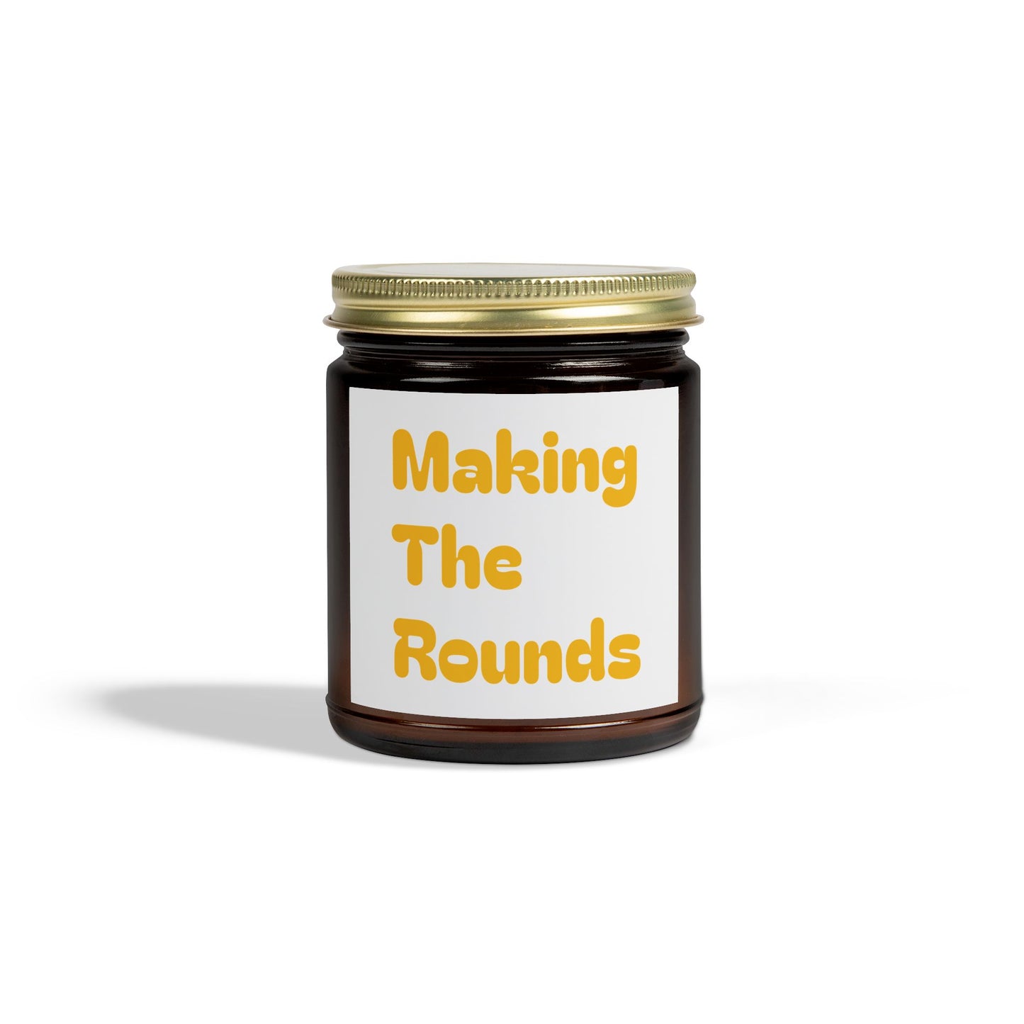 Making The Rounds Yellow Scented Candles, Coconut Apricot Wax (4oz, 9oz)