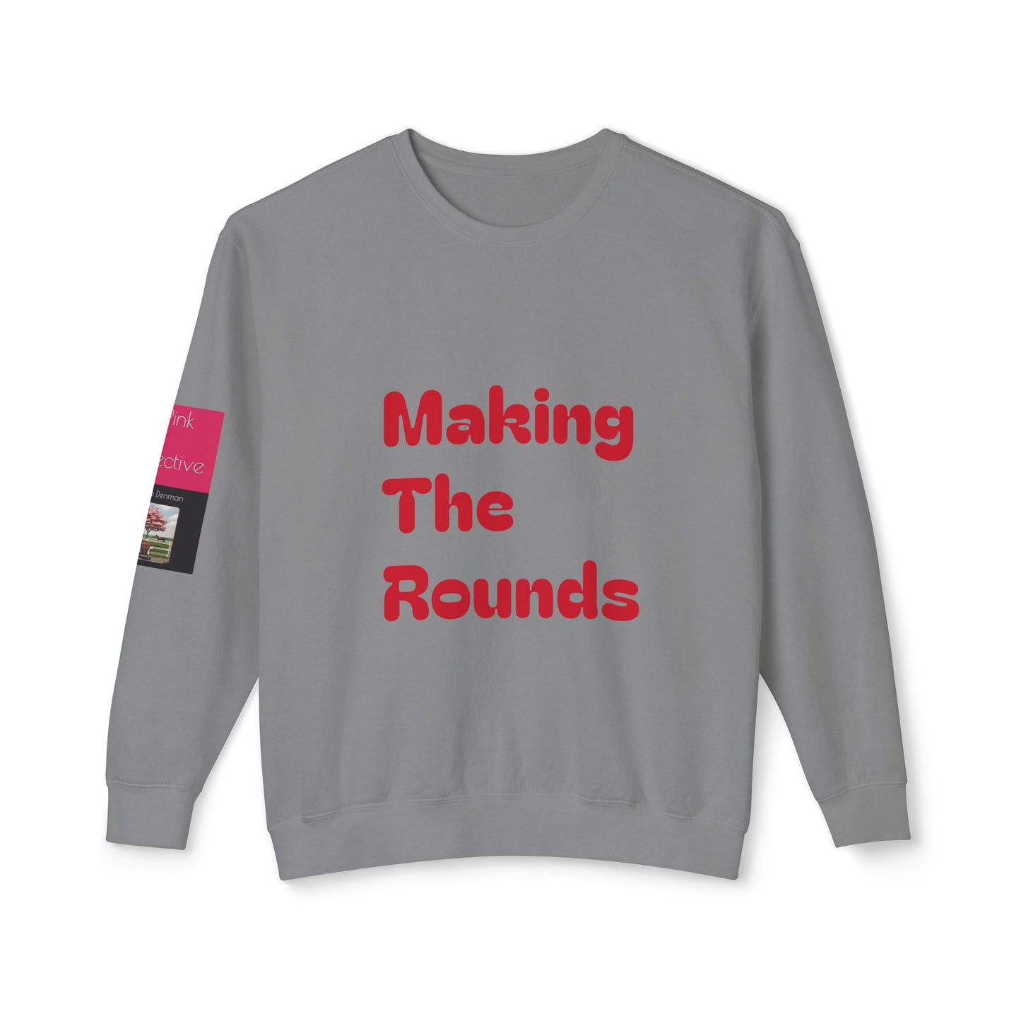 Making The Rounds Red Unisex Lightweight Crewneck Sweatshirt