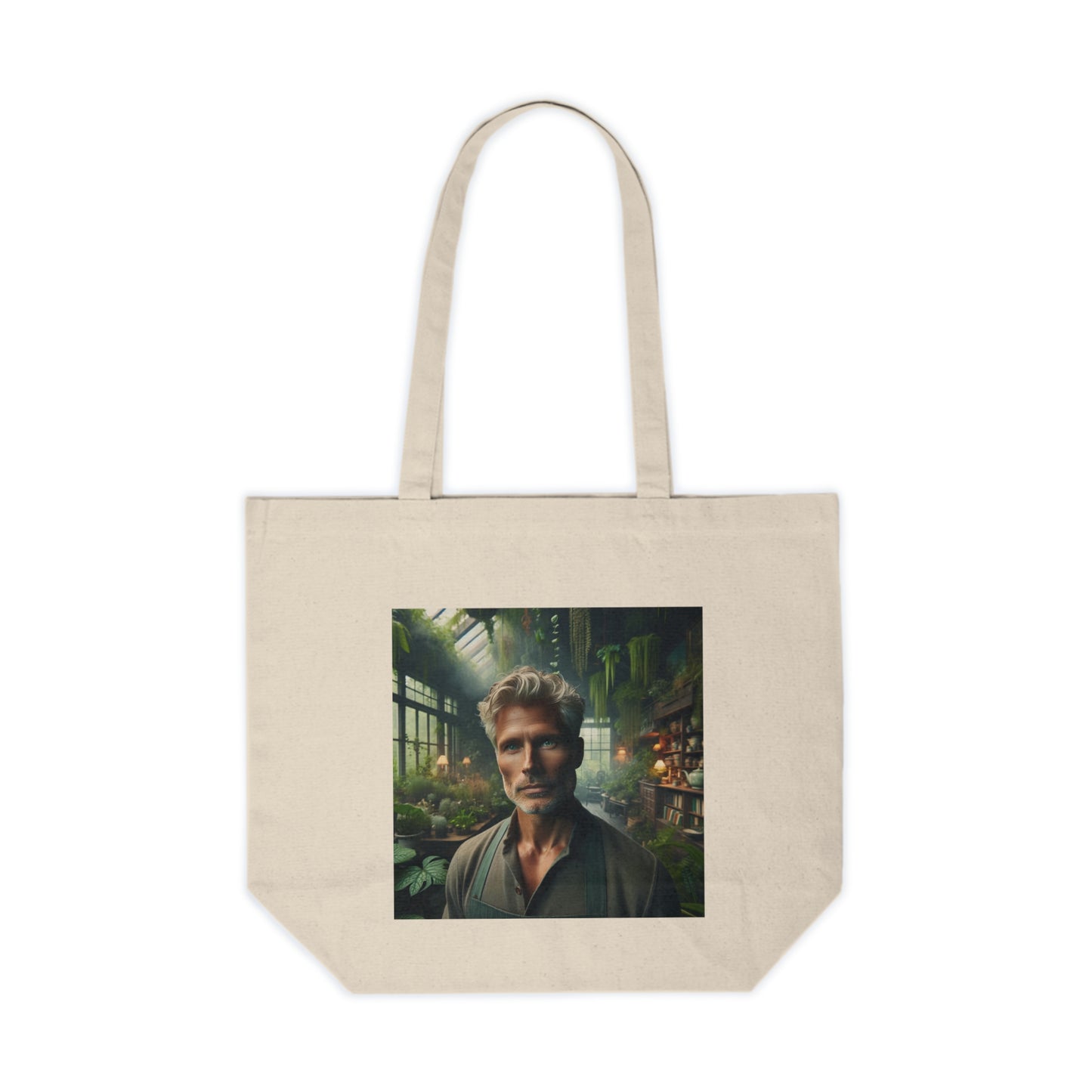 Genuine Adventure Canvas Tote — Botanical Greenhouse Book-Style Tote bag
