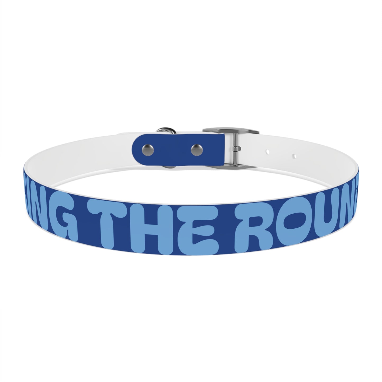 Making The Rounds Light Blue Dog Collar