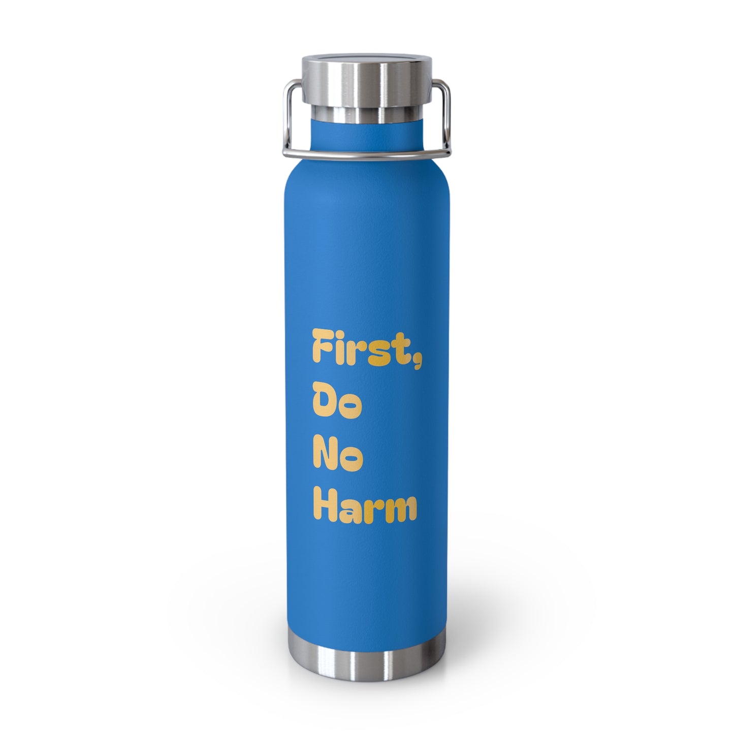 First Do No Harm Yellow Copper Vacuum Insulated Bottle, 22oz